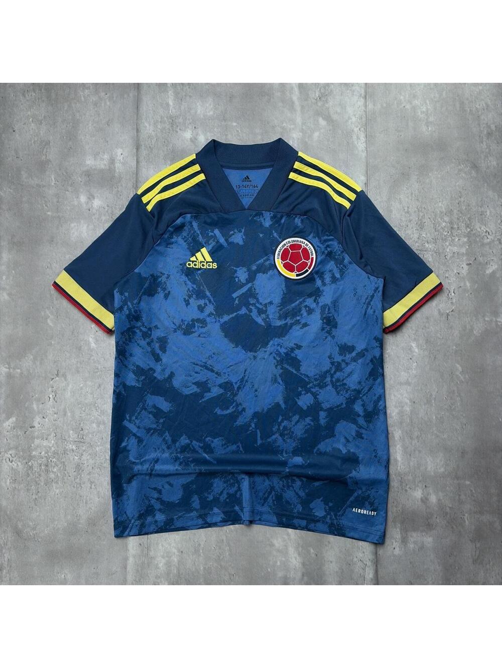 Y2K Blue Adidas Colombia National Team 2019/20 Soccer Jersey